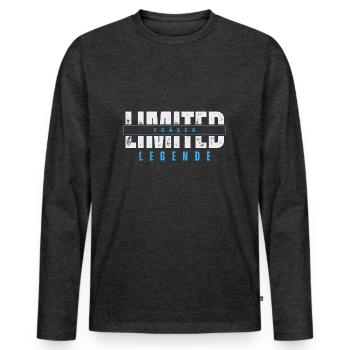 Limited milling cutter legend. - Men's Premium Organic Long Sleeve Shirt - heather anthracite - Front - Nico (187cm)