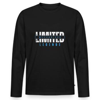 Limited Mechanic Legend. - Men's Premium Organic Long Sleeve Shirt - black - Front - Nico (187cm)