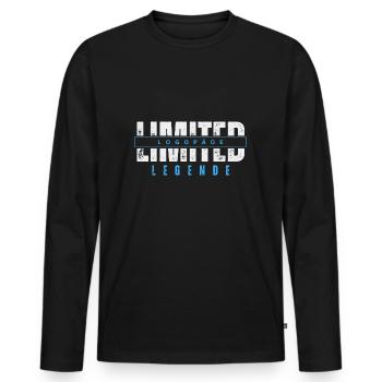 Légende limitée de l’orthophoniste. - T-shirt manches longues Premium bio Homme - noir - Devant - Nico (187cm)