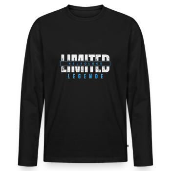 Limited Neurologist Legend. - Men's Premium Organic Long Sleeve Shirt - black - Front - Nico (187cm)