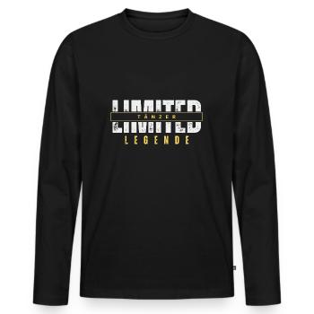 Légende de la danseuse limitée. - T-shirt manches longues Premium bio Homme - noir - Devant - Nico (187cm)