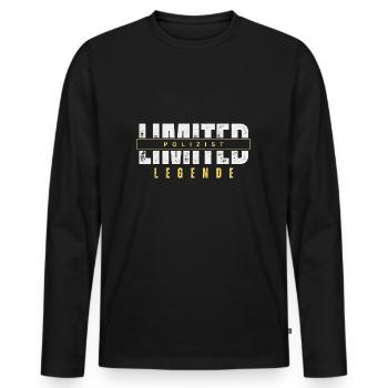 Légende limitée du policier. - T-shirt manches longues Premium bio Homme - noir - Devant - Nico (187cm)