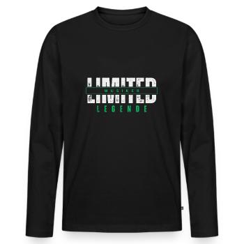 Limited Musician Legend. - Men's Premium Organic Long Sleeve Shirt - black - Front - Nico (187cm)
