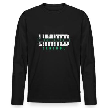Limited grinder legend. - Men's Premium Organic Long Sleeve Shirt - black - Front - Nico (187cm)