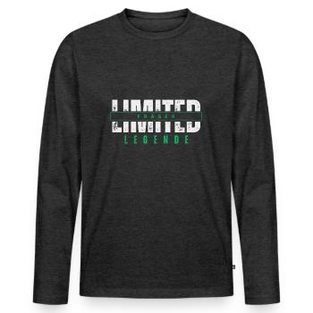 Limited milling cutter legend. - Men's Premium Organic Long Sleeve Shirt - heather anthracite - Front - Nico (187cm)