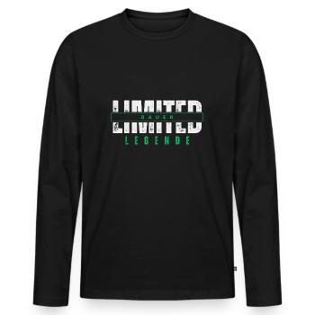 Légende fermière limitée. - T-shirt manches longues Premium bio Homme - noir - Devant - Nico (187cm)