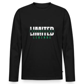 Légende limitée du concierge. - T-shirt manches longues Premium bio Homme - noir - Devant - Nico (187cm)