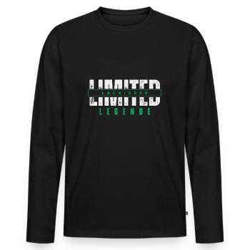 Limited Painter Legend. - Men's Premium Organic Long Sleeve Shirt - black - Front - Nico (187cm)