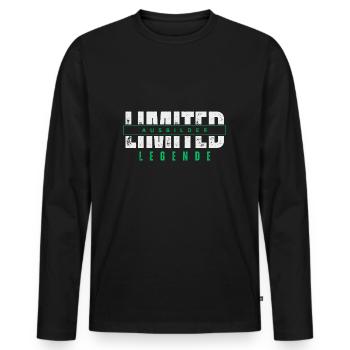 Limited instructor legend. - Men's Premium Organic Long Sleeve Shirt - black - Front - Nico (187cm)