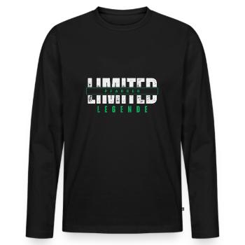 Limited Priest Legend. - Men's Premium Organic Long Sleeve Shirt - black - Front - Nico (187cm)