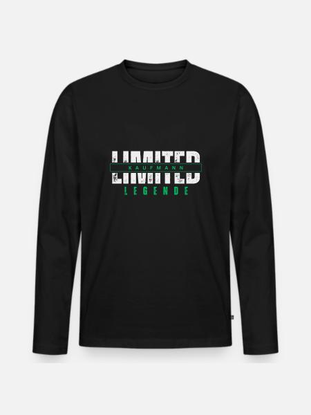 Limited merchant legend. - Men's Premium Organic Long Sleeve Shirt - black