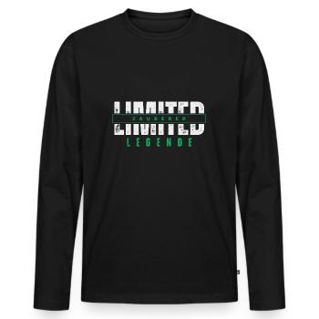 Limited Zauberer Legende. - Männer Premium Bio Langarmshirt - Schwarz - Vorne - Nico (187cm)