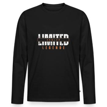 Limited Sailor Legend. - Men's Premium Organic Long Sleeve Shirt - black - Front - Nico (187cm)