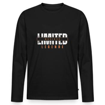 Limited Musician Legend. - Men's Premium Organic Long Sleeve Shirt - black - Front - Nico (187cm)