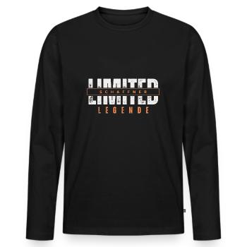 Limited conductor legend. - Men's Premium Organic Long Sleeve Shirt - black - Front - Nico (187cm)