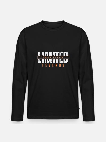 Limited Engineer Legend. - Men's Premium Organic Long Sleeve Shirt - black