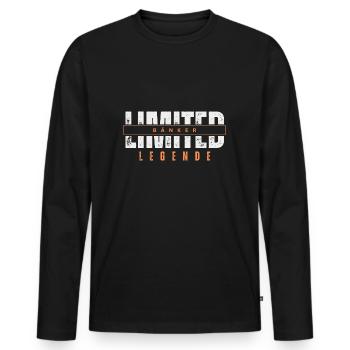 Limited Banker Legend. - T-shirt manches longues Premium bio Homme - noir - Devant - Nico (187cm)