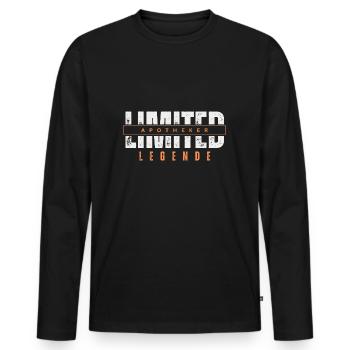 Limited Apotheker Legende. - Männer Premium Bio Langarmshirt - Schwarz - Vorne - Nico (187cm)