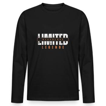 Limited Neurologist Legend. - Men's Premium Organic Long Sleeve Shirt - black - Front - Nico (187cm)