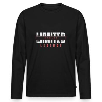Limited Radler Legende. - Männer Premium Bio Langarmshirt - Schwarz - Vorne - Nico (187cm)