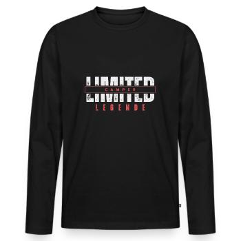 Légende du camping-car limitée. - T-shirt manches longues Premium bio Homme - noir - Devant - Nico (187cm)