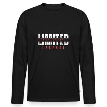 Légende de serrurier limitée. - T-shirt manches longues Premium bio Homme - noir - Devant - Nico (187cm)