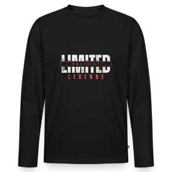 Légende limitée du policier. - T-shirt manches longues Premium bio Homme - noir - Devant - Nico (187cm)