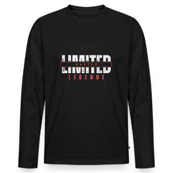 Limited Darter Legend. - Men's Premium Organic Long Sleeve Shirt - black - Front - Nico (187cm)
