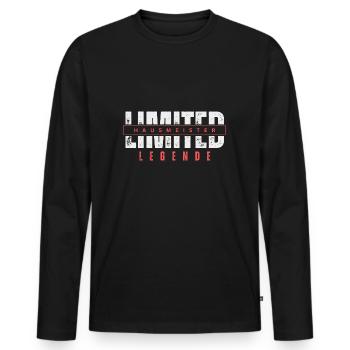 Légende de concierge limitée. - T-shirt manches longues Premium bio Homme - noir - Devant - Nico (187cm)