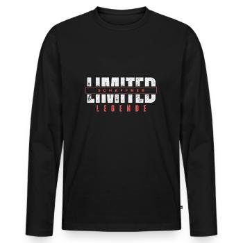 Limited conductor legend. - Men's Premium Organic Long Sleeve Shirt - black - Front - Nico (187cm)