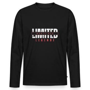 Limited Medical Legend. - Men's Premium Organic Long Sleeve Shirt - black - Front - Nico (187cm)