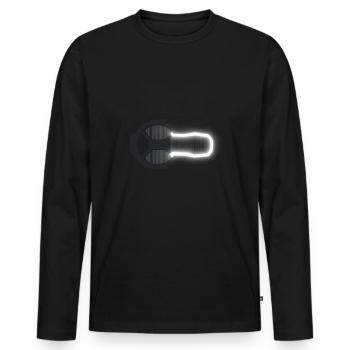 GS 1250 - for men and women - Men's Premium Organic Long Sleeve Shirt - black - Front - Nico (187cm)