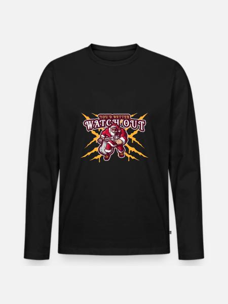 Evil Santa Claus Christmas - Men's Premium Organic Long Sleeve Shirt - black