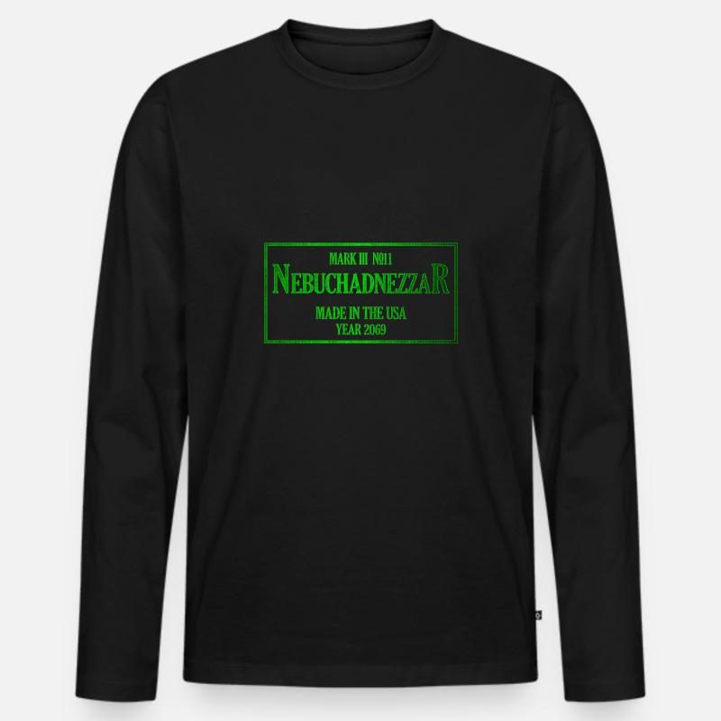 Nebuchadnezzar Schiff Matrix Geschenkidee - Männer Premium Bio Langarmshirt - Schwarz