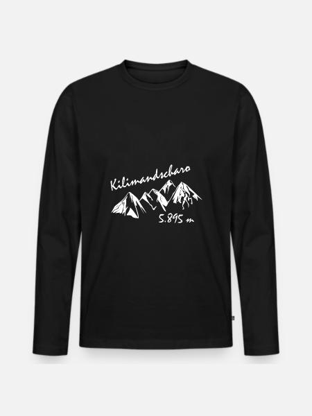 Kilimanjaro - Men's Premium Organic Long Sleeve Shirt - black