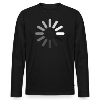 Loading Icon (Negative) - Men's Premium Organic Long Sleeve Shirt - black - Front - Nico (187cm)