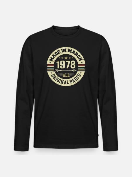 Legendary since March 1978 - Men's Premium Organic Long Sleeve Shirt - black