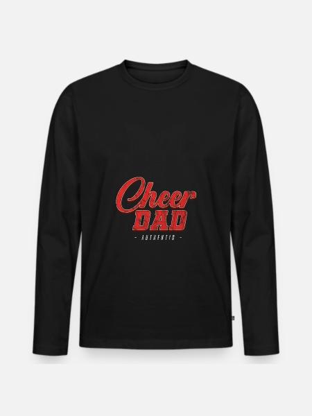 Cheer Dad - Cheerleading - Men's Premium Organic Long Sleeve Shirt - black