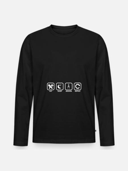 Eat Sleep Design - Architect - Männer Premium Bio Langarmshirt - Schwarz