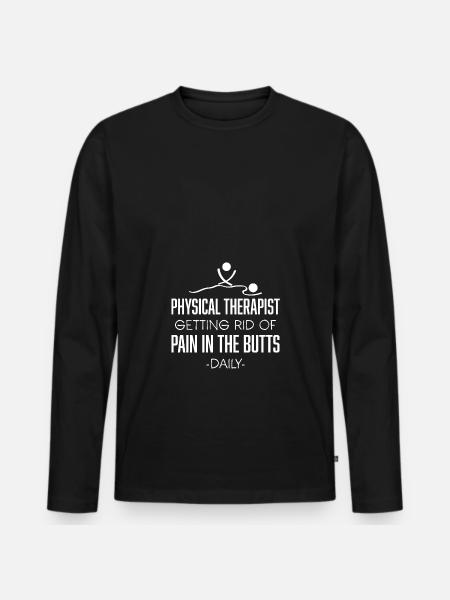 Physiotherapist Massage - Men's Premium Organic Long Sleeve Shirt - black