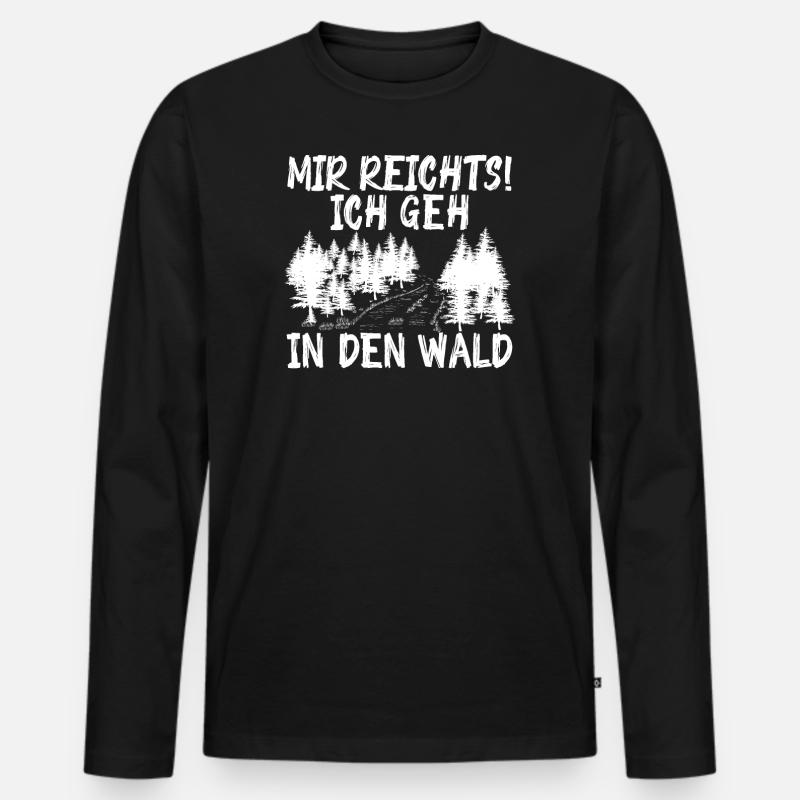 Mir reichts 2 - Männer Premium Bio Langarmshirt - Schwarz