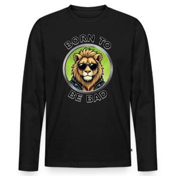Born to be Bad - Men's Premium Organic Long Sleeve Shirt - black - Front - Nico (187cm)
