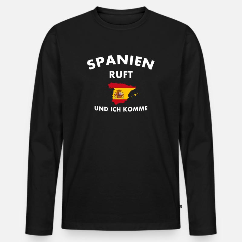 Spanien ich komme! - Männer Premium Bio Langarmshirt - Schwarz