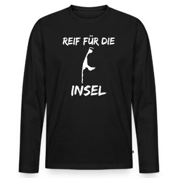 SYLT NORDSEE URLAUB INSEL - Männer Premium Bio Langarmshirt - Schwarz - Vorne - Nico (187cm)