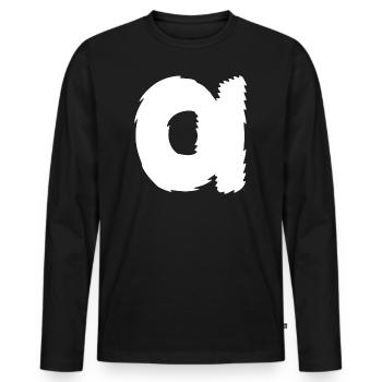 Alpha | Symbol | griechisches Alphabet - Männer Premium Bio Langarmshirt - Schwarz - Vorne - Nico (187cm)