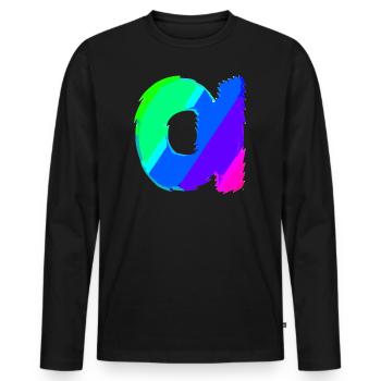 Alpha | Symbol | griechisches Alphabet - Männer Premium Bio Langarmshirt - Schwarz - Vorne - Nico (187cm)