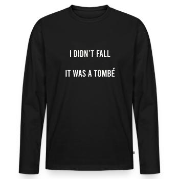 Opera Pirouette Ballerina Ballet Dance Sport Dancer - Men's Premium Organic Long Sleeve Shirt - black - Front - Nico (187cm)