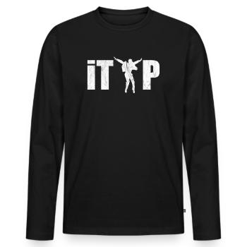 Choreographiertstepptanz Stepptänzer Stepptanz - Männer Premium Bio Langarmshirt - Schwarz - Vorne - Nico (187cm)
