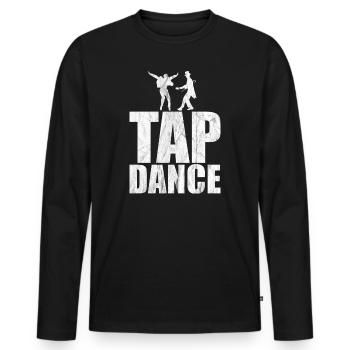 stepptanz Stepptänzer Stepptanz Tänzer Theater - Männer Premium Bio Langarmshirt - Schwarz - Vorne - Nico (187cm)