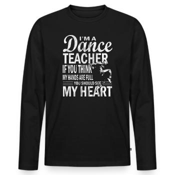 Dance, tap, tap dancing - Men's Premium Organic Long Sleeve Shirt - black - Front - Nico (187cm)